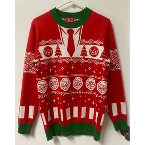 Men Sz M Revolt Christmas Sweater Red Ranboo Fashion Holiday Festive Xmas Winter